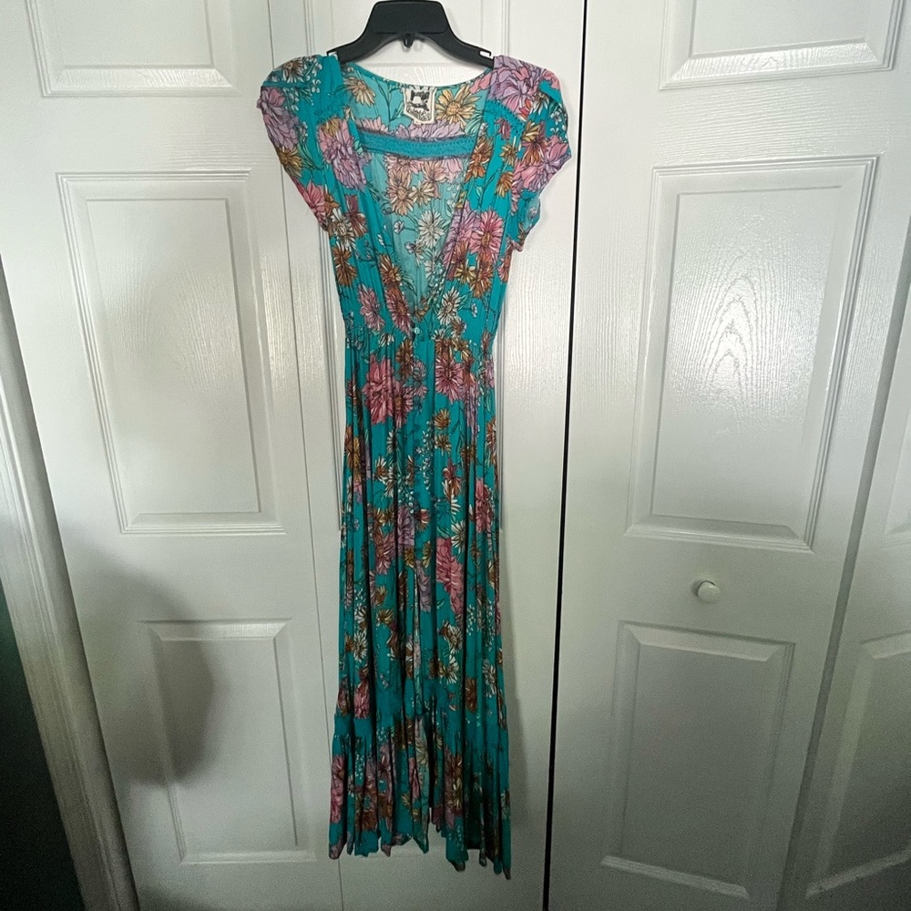 Blue floral dress